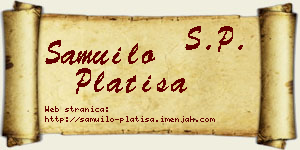 Samuilo Platiša vizit kartica
